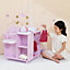 Olivia's Little World Wooden Doll Changing Station, Lilac/White