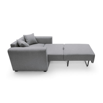 Olly Linen Single Sofa Bed in Cool Grey