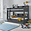 Olly Onyx Grey Storage Bunk Bed Without Drawer