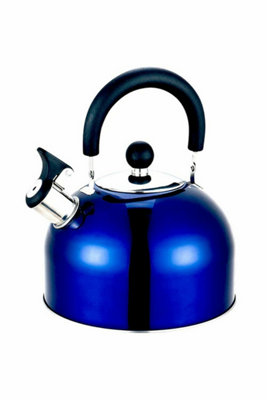 OLPRO 2 Litre Stainless Steel Whistling Kettle (Blue)