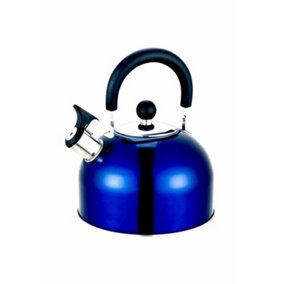 OLPRO 2 Litre Stainless Steel Whistling Kettle (Blue)
