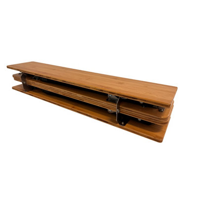 OLPRO Bamboo Camping Table 4 Folding 65cm x 50cm - 3