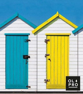 OLPRO Beach Huts 5 Pole Windbreak (Wooden Poles) - 3