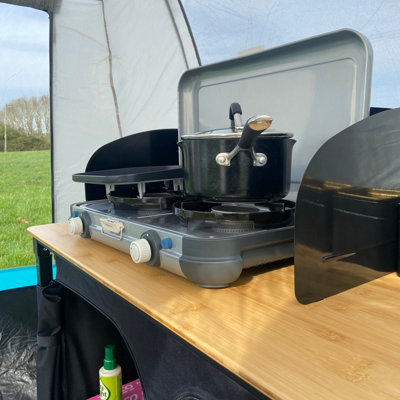 OLPRO Deluxe Camp Kitchen with Double Cupboard - 4