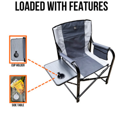 OLPRO Directors Chair - Black & Orange - 7
