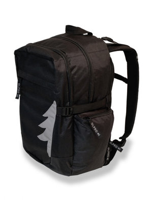 OLPRO Outdoor Leisure Products Zaino da 80 l, grigio con robusto materiale impermeabile, grande cappuccio regolabile, sistema di supporto posteriore imbottito regolabile e cinghia pettorale