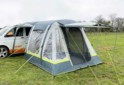 OLPRO Loopo Breeze Inflatable Campervan Awning Light Grey & Lime