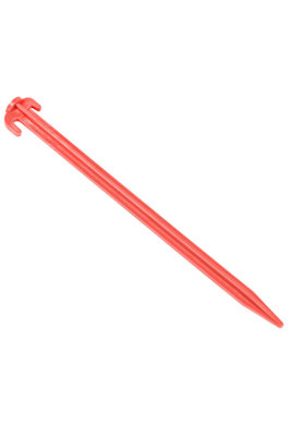 OLPRO Pack of 6 Extra Long and Strong 30cm Nylon Tent Peg (Red)