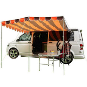 OLPRO Shade Campervan Canopy Orange and Brown