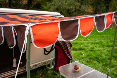 OLPRO Shade Campervan Canopy Orange and Brown