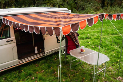 OLPRO Shade Campervan Canopy Orange and Brown