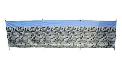 OLPRO Stone Wall 4 Pole Compact Windbreak (Steel Poles)