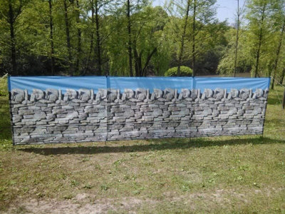 OLPRO Stone Wall 4 Pole Compact Windbreak (Steel Poles) - 6