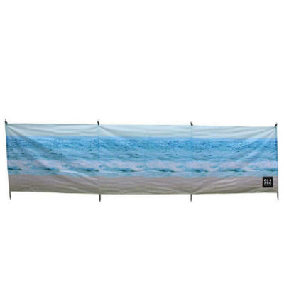 Windbreak 5 Poles Steel Polyester Color Stripes 480X80 cm Beach, Pool, Garden, Camping 10497 main image 0