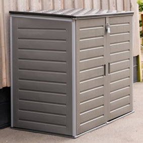 Olsen & Smith 1170L Capacity Outdoor Garden Storage Box With Padlock Plastic Shed Wheelie Bin Box Cabinet