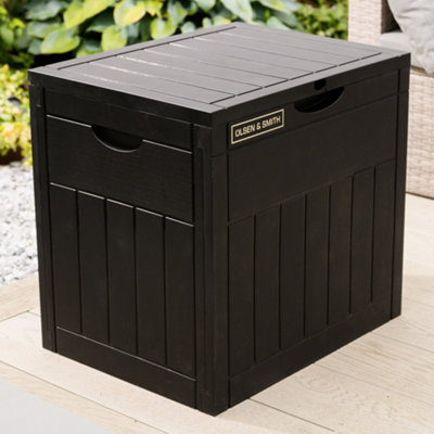 Olsen & Smith 126L Capacity Outdoor Garden Plastic Storage Box Small Balcony Furniture - Lockable with Padlock Lock, Weather Resis