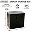 Olsen & Smith 775L MASSIVE Capacity Outdoor Garden Storage Box With Padlock Plastic Shed Wheelie Bin Box Cabinet