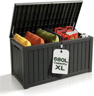 Olsen & Smith Outdoor Storage Box - 680L Weatherproof Large Garden ...
