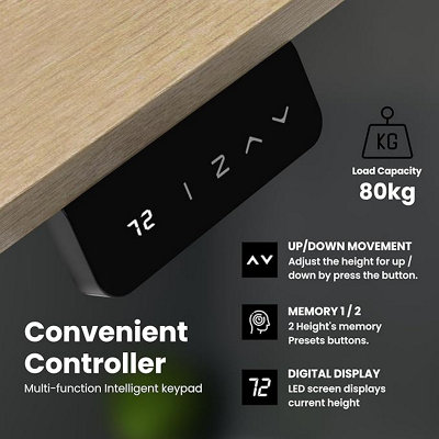 Estructura Mesa Elevable Convertidor Escritorio De Pie 80x40cm - Altura Ajustable 115-500mm, Con Bandeja Para Teclado, Aguanta 15kg Escritorio Elevable Manual