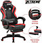 Olsen & Smith XTREME New and Improved 2023 Model Gaming Chair Ergonomic Office Desk PC Computer Recliner Swivel Chair (Black/Red)
