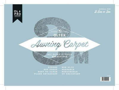 OLTex Breathable Awning Carpet (2.5m x 3m) Blue/Grey - 5