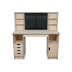 Olympus 1.3 Multi-purpose wooden workbench, storage cabinet (H-90cm, D-60cm, L-145cm)