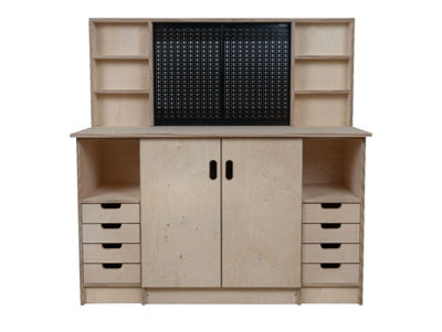 Olympus 10.3 Multi-purpose wooden workbench, storage cabinet (H-90cm, D-60cm, L-145cm)