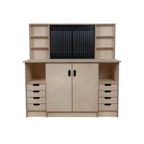 Olympus 10.3 Multi-purpose wooden workbench, storage cabinet (H-90cm, D-60cm, L-145cm)