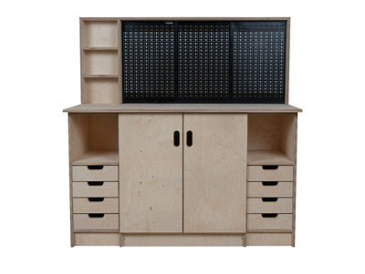 Olympus 10.5 Multi-purpose wooden workbench, storage cabinet (H-90cm, D-60cm, L-145cm)