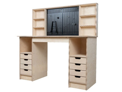 Olympus 2.3 Multi-purpose wooden workbench, storage cabinet (H-90cm, D ...