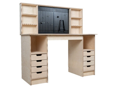 Olympus 2.3 Multi-purpose wooden workbench, storage cabinet (H-90cm, D ...
