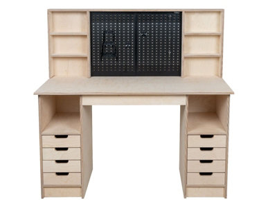 Olympus 2.4 Multi-purpose wooden workbench, storage cabinet (H-90cm, D-60cm, L-145cm)
