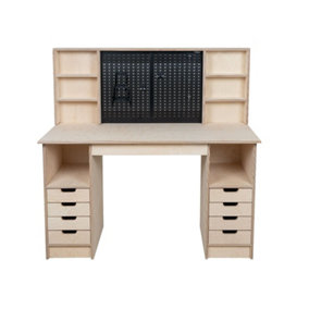 Olympus 2.4 Multi-purpose wooden workbench, storage cabinet (H-90cm, D-60cm, L-145cm)