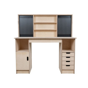 Olympus 3.4 Multi-purpose wooden workbench, storage cabinet (H-90cm, D-60cm, L-145cm)