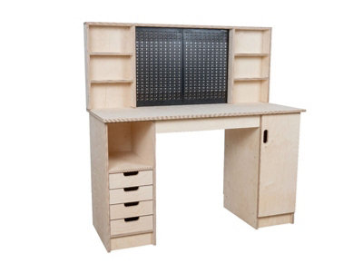 Olympus 7.3 Multi-purpose wooden workbench, storage cabinet (H-90cm, D-60cm, L-145cm)