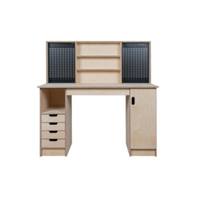 Olympus 7.4 Multi-purpose wooden workbench, storage cabinet (H-90cm, D-60cm, L-145cm)