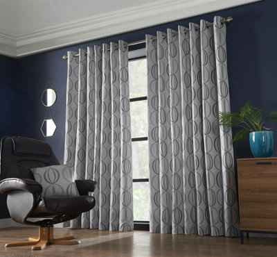 Omaha 46" x   54" Silver (Ring Top Curtains)