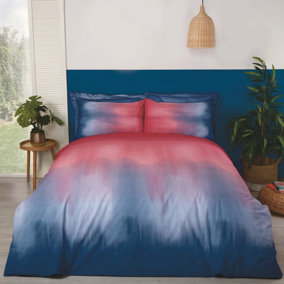 Ombre Bright Duvet Set Double Red