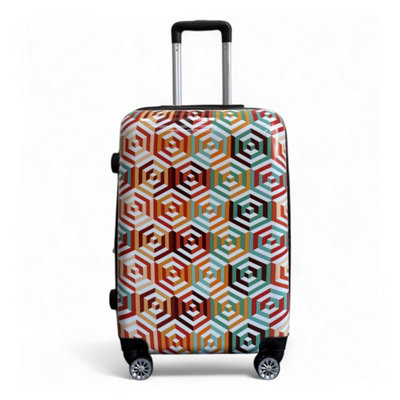 Ombre Expandable Hard Shell Medium 8 Wheels Suitcase Print Luggage