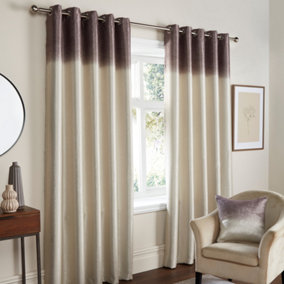 Ombre Strata Dim Out Pair of Eyelet Curtains