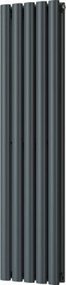 Omeara - Anthracite Vertical Radiator H1200mm x W290mm Double Panel