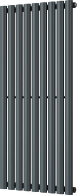 Omeara - Anthracite Vertical Radiator H1200mm x W522mm Single Panel