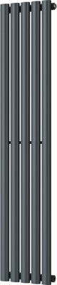 Omeara - Anthracite Vertical Radiator H1400mm x W290mm Single Panel