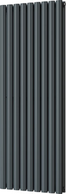 Omeara - Anthracite Vertical Radiator H1400mm x W522mm Double Panel