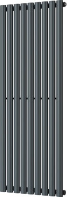 Omeara - Anthracite Vertical Radiator H1400mm x W522mm Single Panel