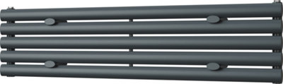 Omeara Axis - Anthracite Horizontal Radiator H290mm x W1200mm Single Panel