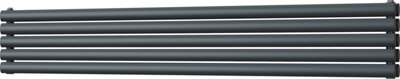 Omeara Axis - Anthracite Horizontal Radiator H290mm x W1800mm Double Panel