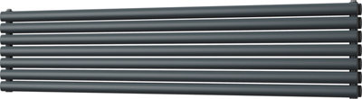 Omeara Axis - Anthracite Horizontal Radiator H406mm x W1800mm Double Panel