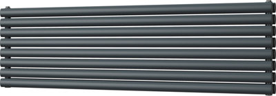 Omeara Axis - Anthracite Horizontal Radiator H464mm x W1600mm Double Panel