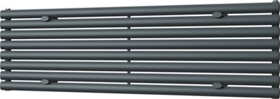 Omeara Axis - Anthracite Horizontal Radiator H464mm x W1600mm Single Panel